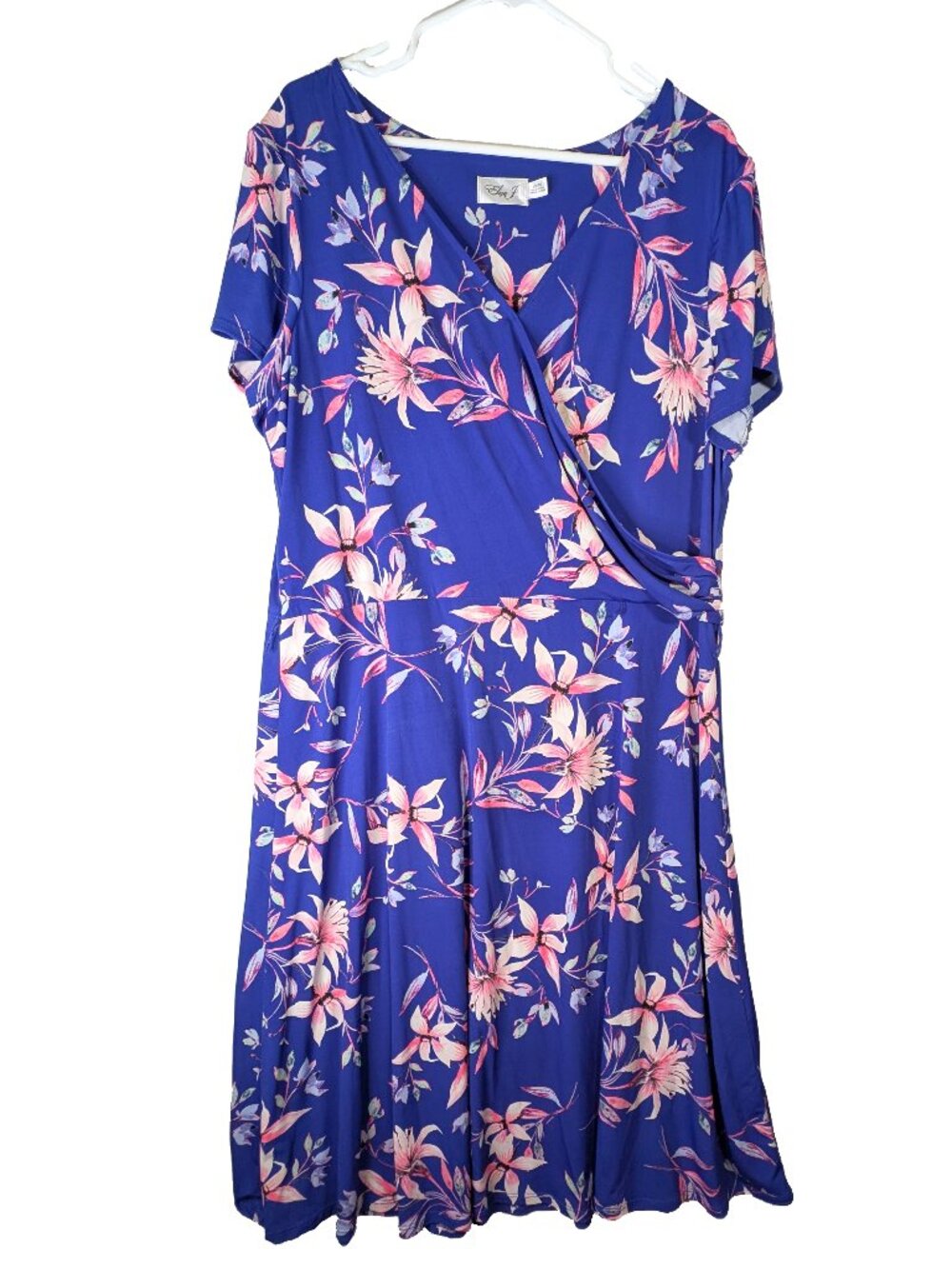 Blue and Pink Floral Eliza J dress Size XXL